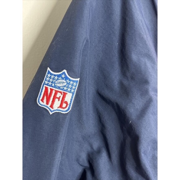 Denver Broncos Official NFL Reversible Hooded Field Jacket Mens Large Reebok - Picture 2 of 13